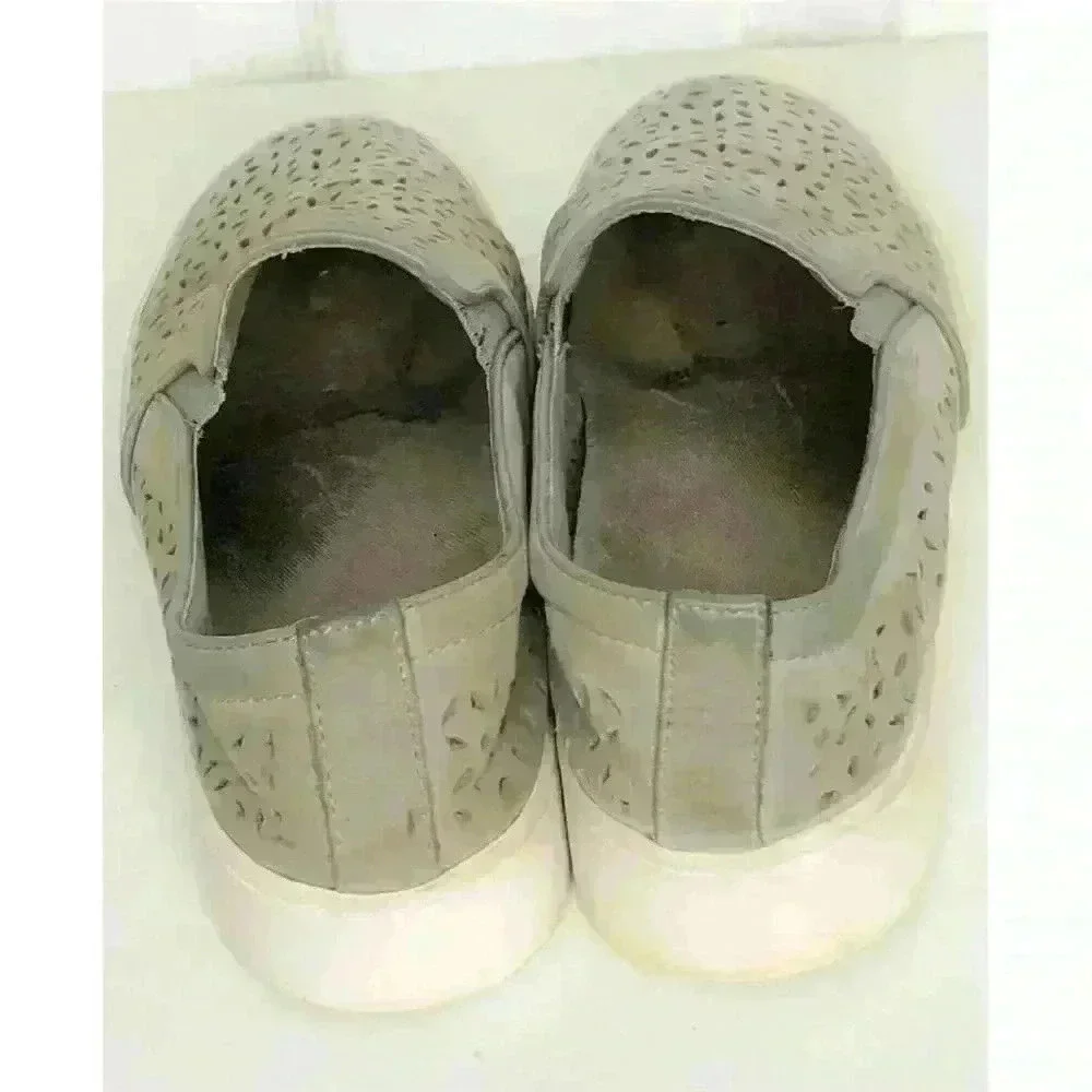 Vionic Splendid Midi Perfs sz 7 US Slip On Sneakers concealed arch support gray